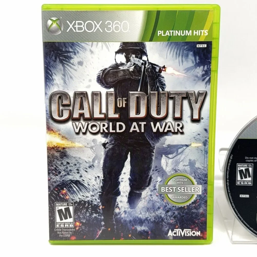 Call of Duty World at War Microsoft Xbox 360 2008 Platinum Hits CIB Tested